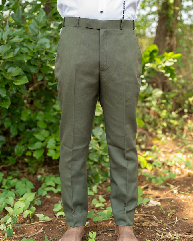 Tailored Wool Green Pant