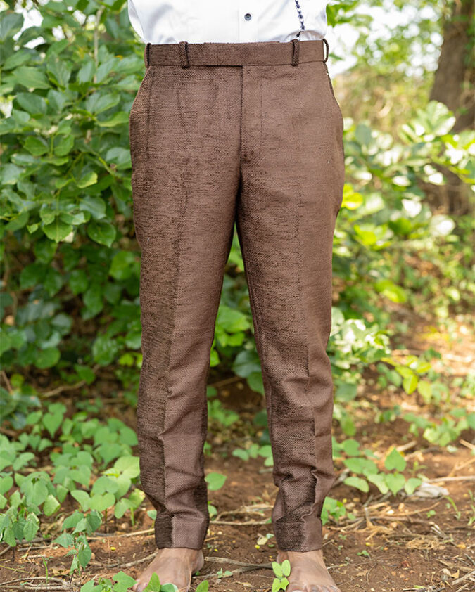 Tailored Wool Trunk Brown Pant
